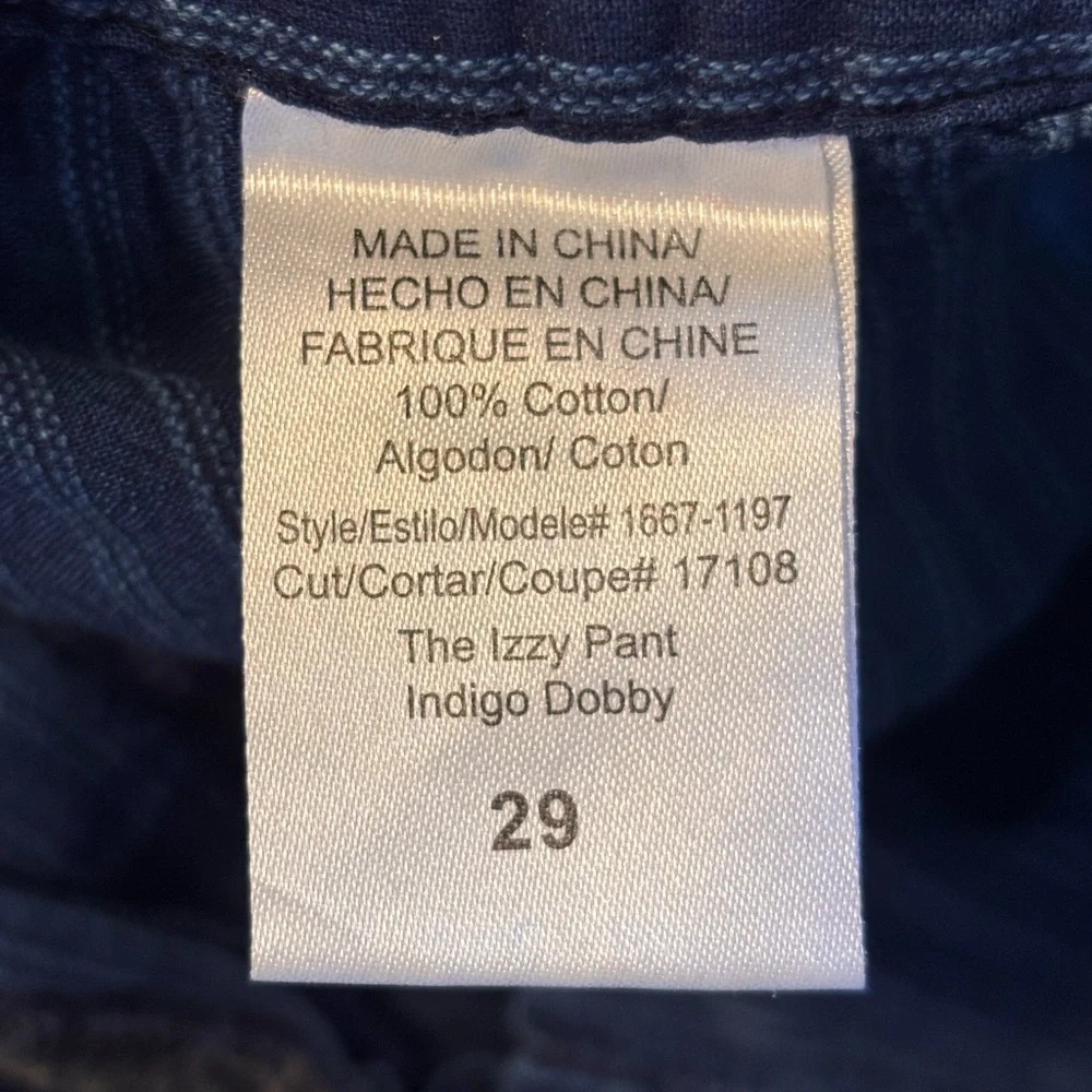 🌸 Current/Elliott The Izzy Pant in Indigo Dobby Women’s Size 29